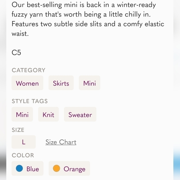 Callahan Tash Mini Skirt in Amber Glow Size Large - Picture 6 of 6